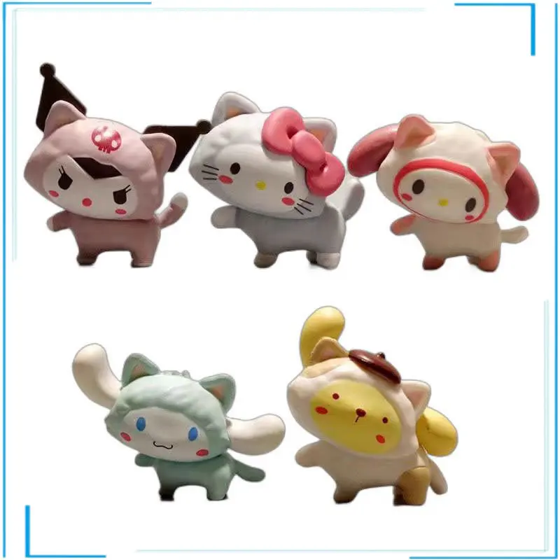 

Mini Decorations Cinnamoroll Pompompurin Kuromi My Melody Hellokitty Collectible Model Toys Children Birthday Gift