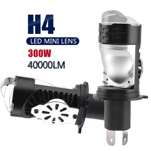 Автомобильная лампа Мини-объектив 40000LM 300W Светодиодные лампы H4 Фара для автомобилей Дальний свет Ближнего света Проектор Турбовентилятор Освещение 6000K Белый