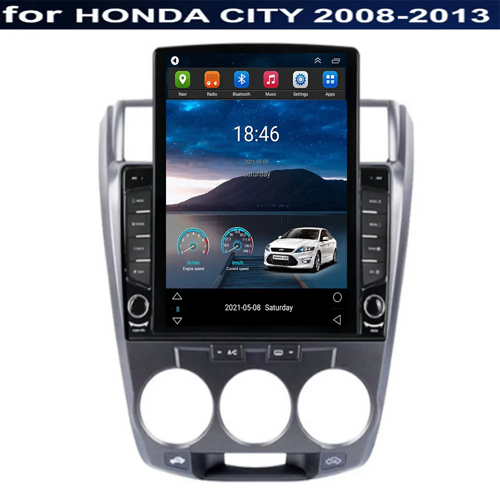 

For Tesla Style 2 Din Android12 Car Radio For HONDA CITY 2008-2012 2013 Multimedia Video Player GPS Stereo Carplay DSP Camera