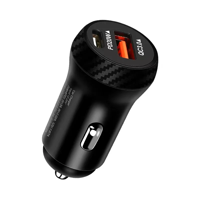 

Dual PD 20W QC3.0 18W Car Charger Super Fast Charing Mini Car Phone Adapter for iPhone Xiaomi Huawei Samsung Phones