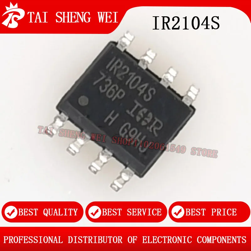 20 шт. 100% Новый оригинальный драйвер IR2104 SOP-8 IR2104S MOSFET/IGBT IR2104STR IR2104SPBF IR2104STRPBF SOP8 чипсет