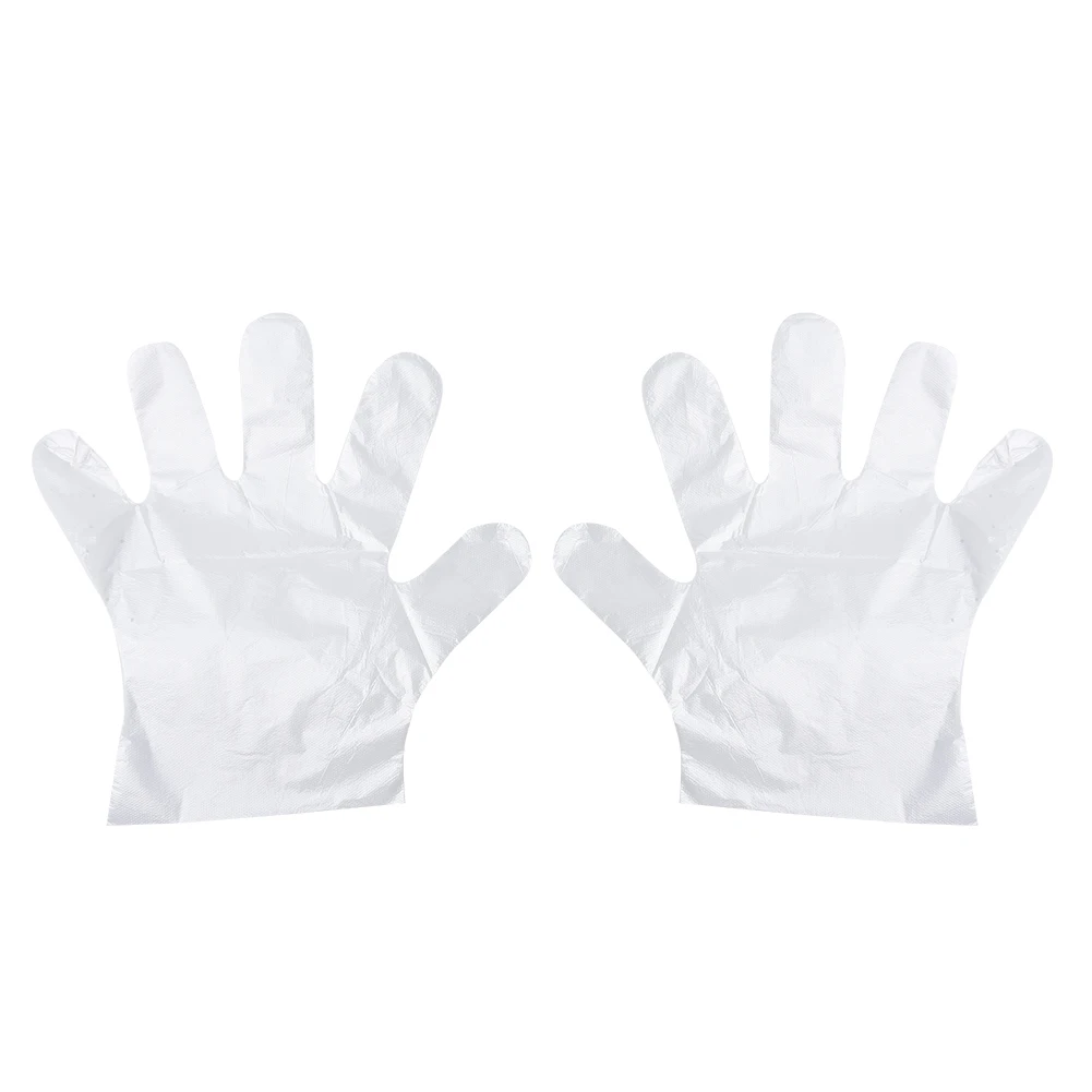 

100pcs Food Grade Transparent Disposable Gloves Kitchen Accessories Film Gloves For Food Cleaning Cooking Burgers Using Gloves