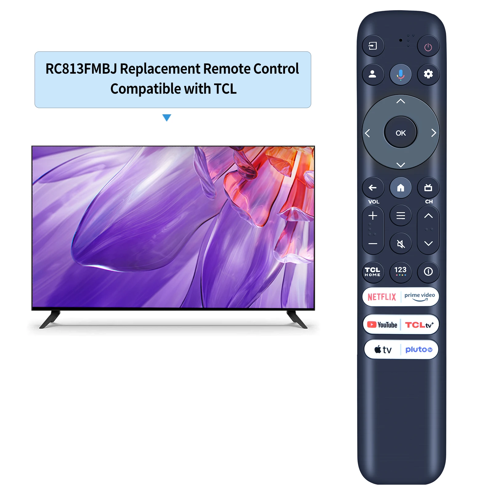 Пульт дистанционного управления для TCL 40S350G 55Q650G 85S450G 75QM850G 4K QLED TV IR