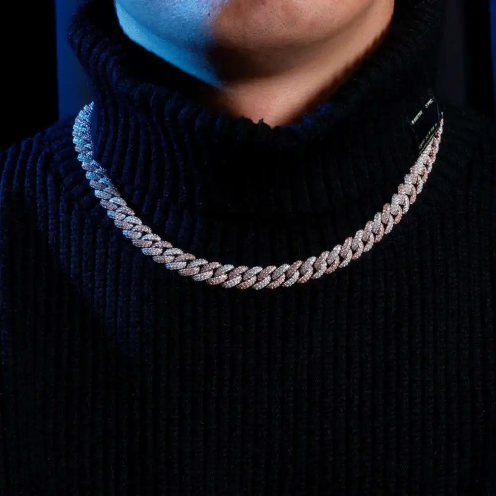 Мужские ювелирные изделия на заказ в стиле хип-хоп Iced Out стерлинговое серебро 925