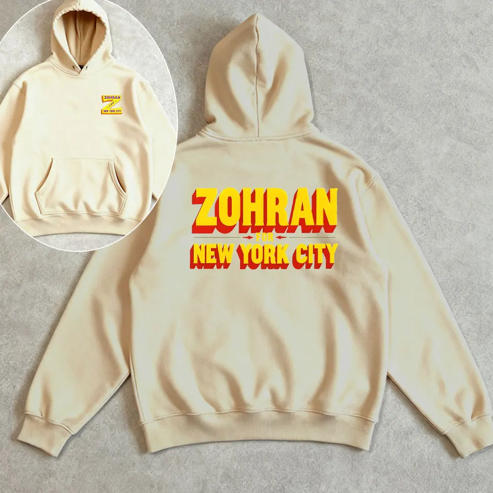 Фото ZOHRAN FOR NEW YORK CITY Толстовка с длинным рукавом NYC's First Muslim Mayor Vote Zohran Rank Zohran Progressive Democrats Мужская одежда №5