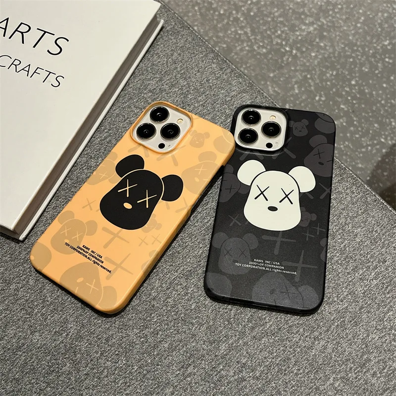 

Personality Simple Fashion Trends Cartoon XX Bear Cover for IPhone 11 12 13 Pro X XR XS Max Shockproof Phone Case IPhone 13 Case