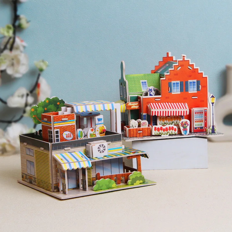 

Paper 3D Jigsaw Puzzle DIY manual building model puzzle puzzle gift for children