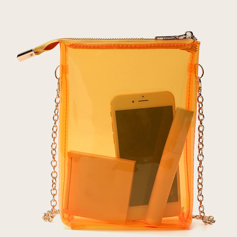 

Women Crossbody Shoulder Bag Summer Clear Handbag Bag Women Chain Phone Purse Small Shoulder Jelly Handbags