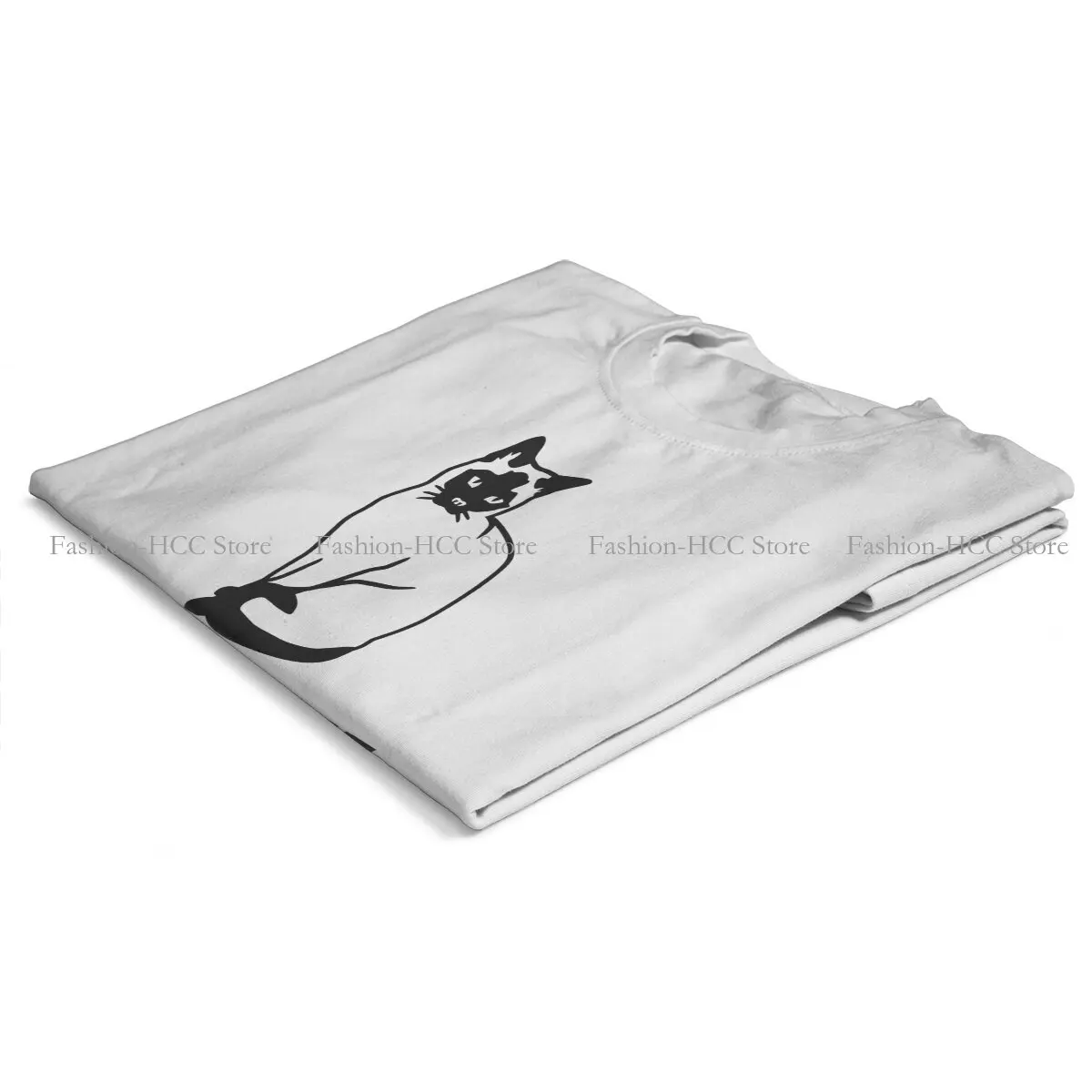 Футболка из полиэстера с сиамским котом в стиле хип-хоп