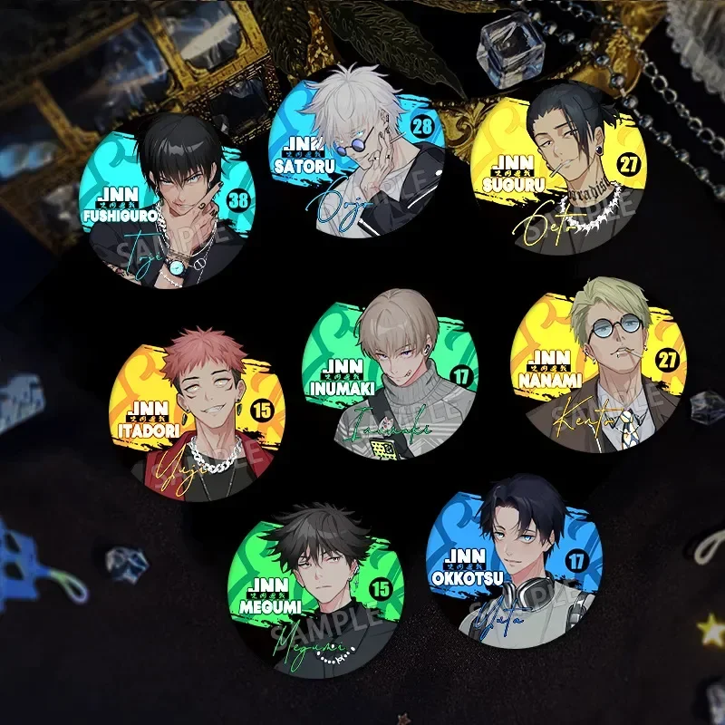 Анимационные производные блеск бар значок Itadori Yuji Fushiguro Megumi Gojo Satoru изысканный