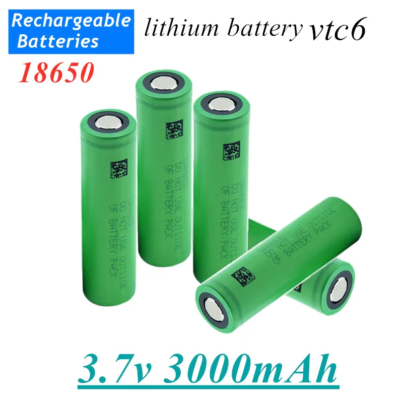 

20 PCS New Original 18650 battery VTC6 3.7V 3000mAh 18650 rechargeable battery for us18650 vtc6 3000MAH 30A Lantern Toys Tools