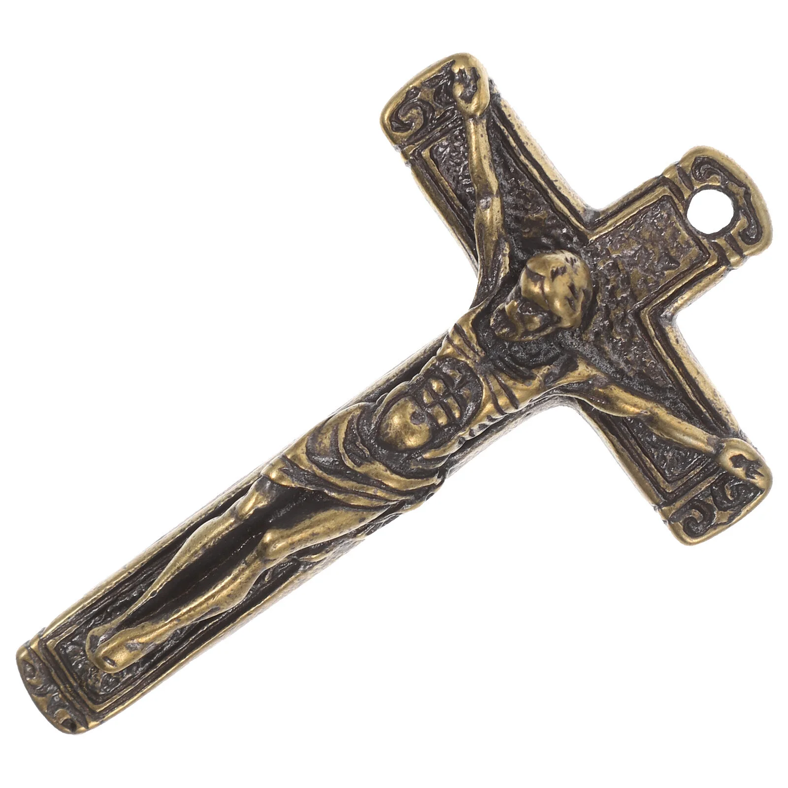 Key Chain Pendant Retro Style Charm Crucifix Jewelry Creative Copper Fob Keychains