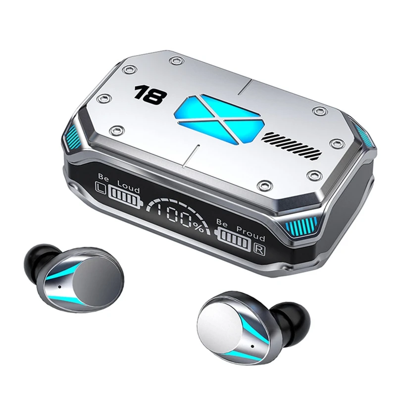 

1 Set M41 Bluetooth Headset Wireless Touch Headphones Smart Digital Display In-Ear Headphones