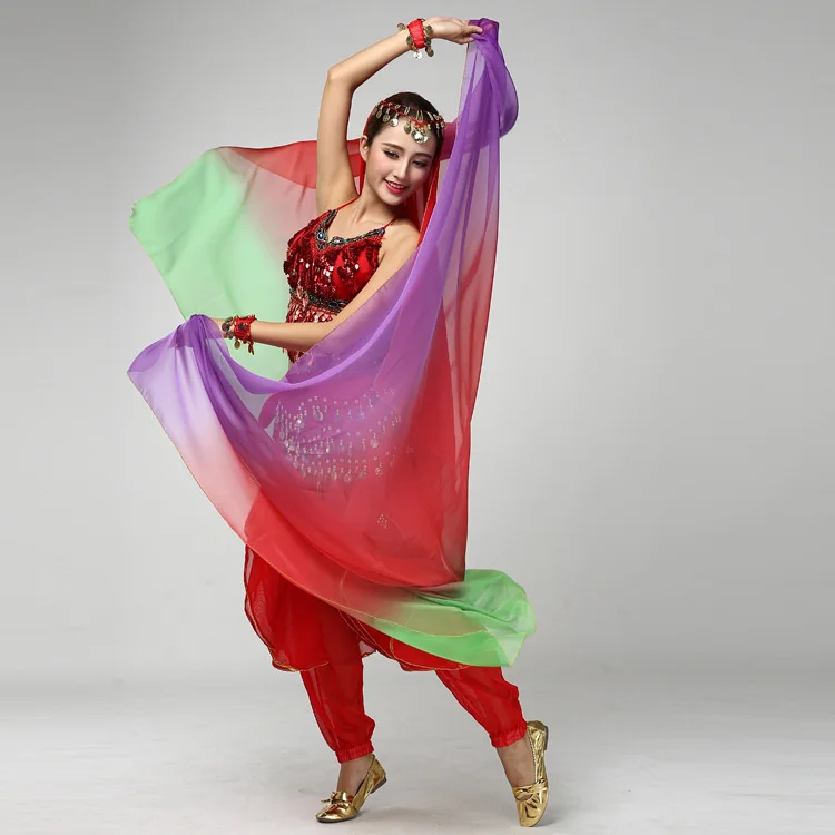 

Novelty Gradient Veil Shawl Face shawl wrap Scarf Fashion Women Dance Belly Bollywood Costume Silk-like Belly Dancing