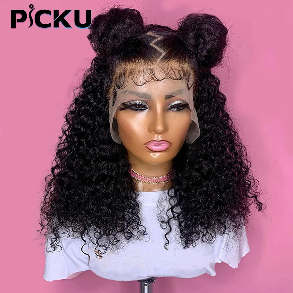 Brazilian 13x4 Lace Front Bob Wigs Pre Plucked Baby Hair Deep Wave Short Water Wave Curly 4X4 Bob Wig Human Hair Wigs For Women