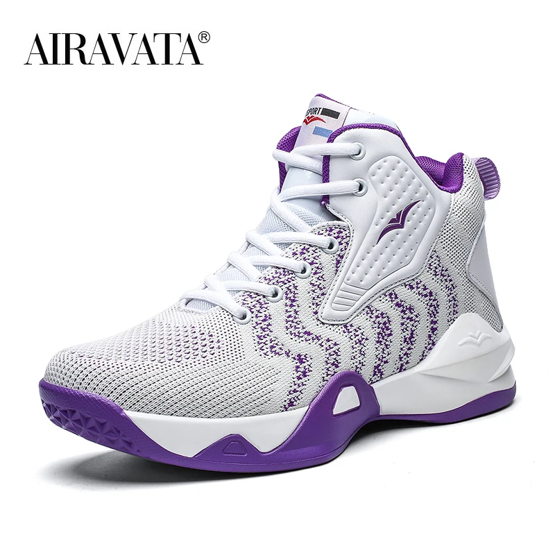 Cushioned Basketball Shoes Men's Sneakers Non-Slip Wearable Sports Shoes Gym Training Athletic Sneakers for Women