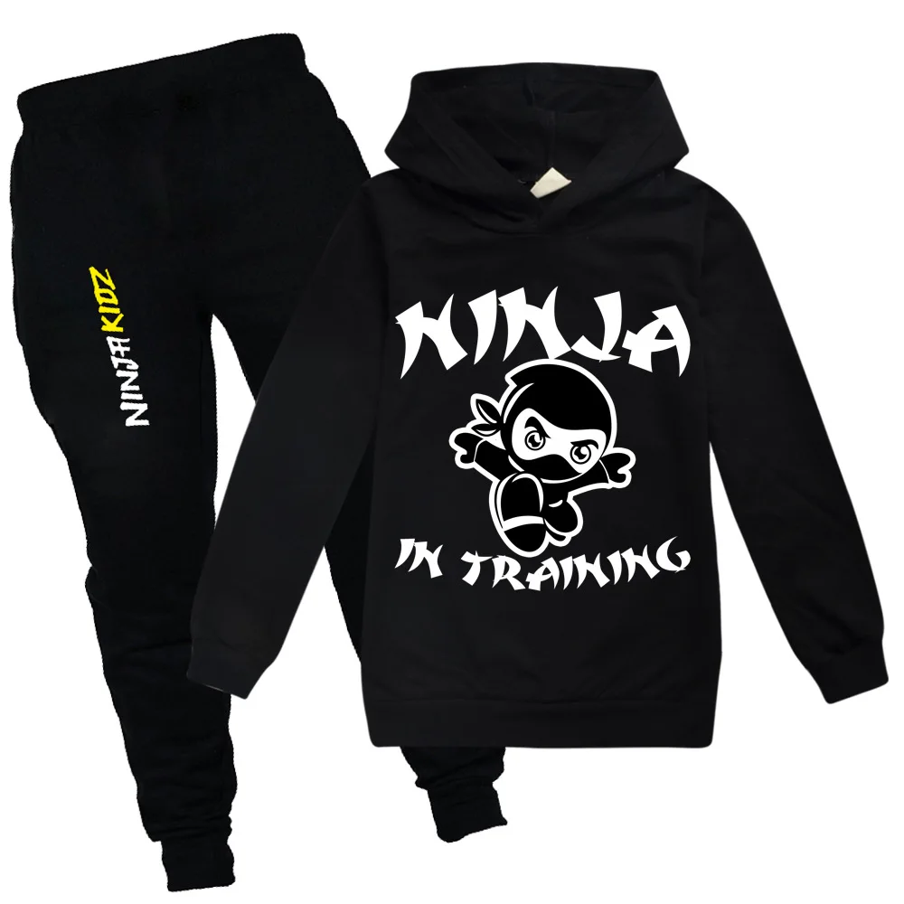 

New Boys Clothing Set Spring Autumn Fashion Hoodies Tracksuit NINJA KIDZ Hooded T-Shirt Suit Children Kid Girl Sweatshirt