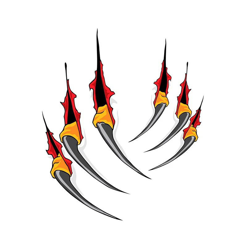 

3D Raptor Claw Tearing Car Sticker PVC Fashion Bumper Window Cover Scratches Accessory Auto Decal Motorcycle Laptop Decoration