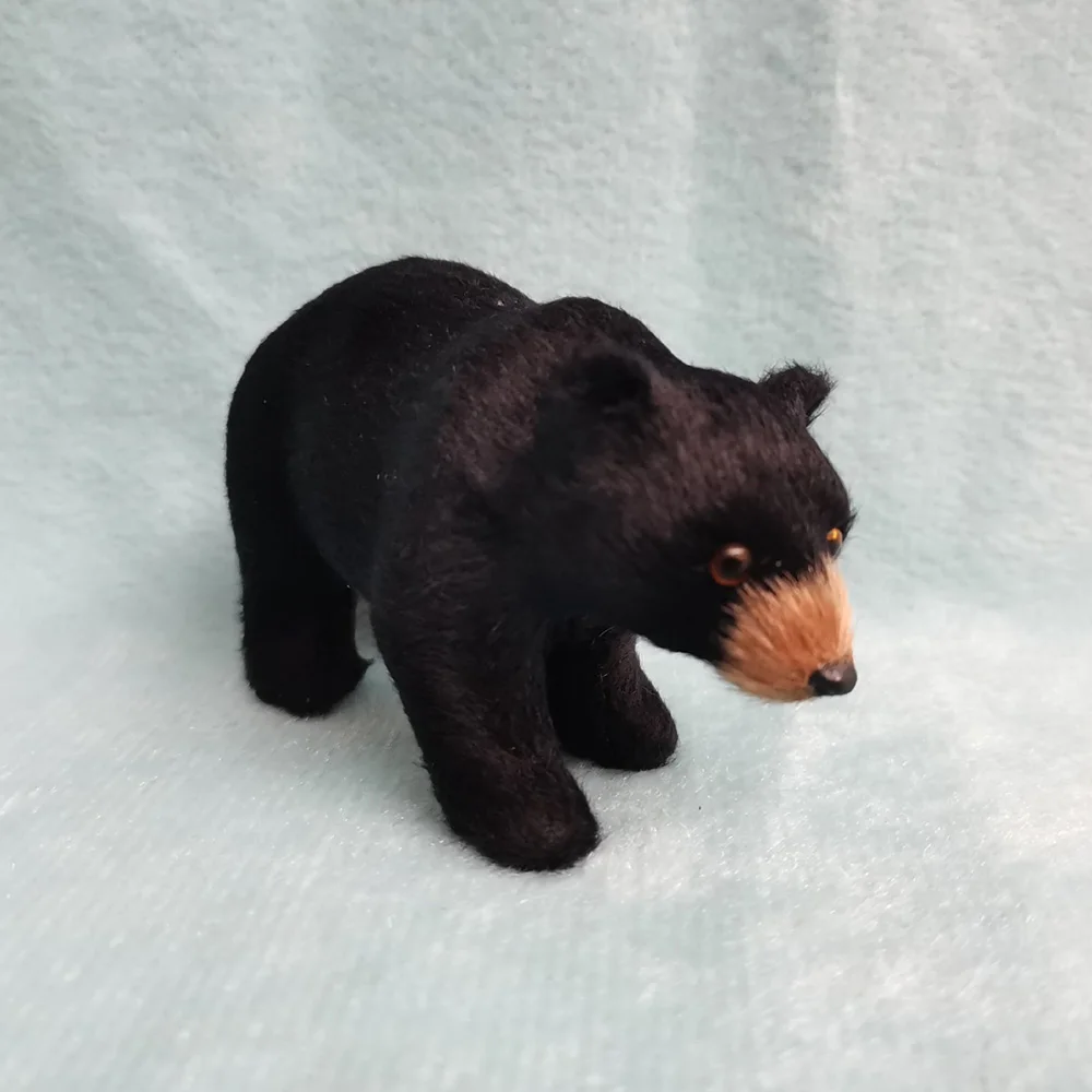 

1PC Simulated Black Bear Scale Model Christmas Holiday Gifts Ornaments Models Diy Home Decor Crafts