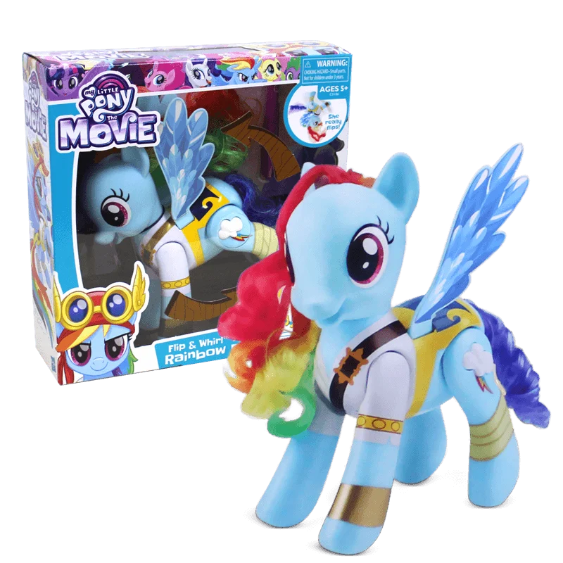 

Hasbro My Little Pony Movie Series Music Rainbow Dash Flip Whirl Pirate Figure Girl Play House Toy Doll Figurine Model Kids Gift
