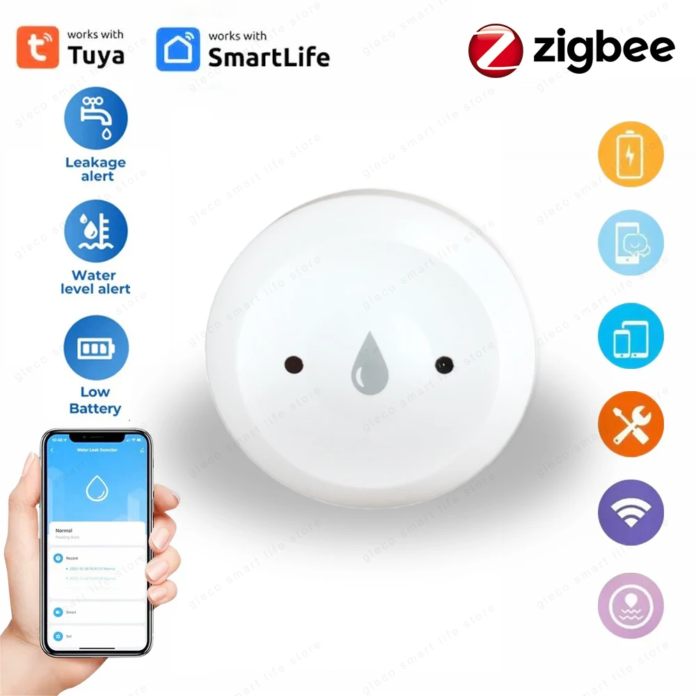 Датчик утечки воды Zigbee датчик для умного дома alexa google home