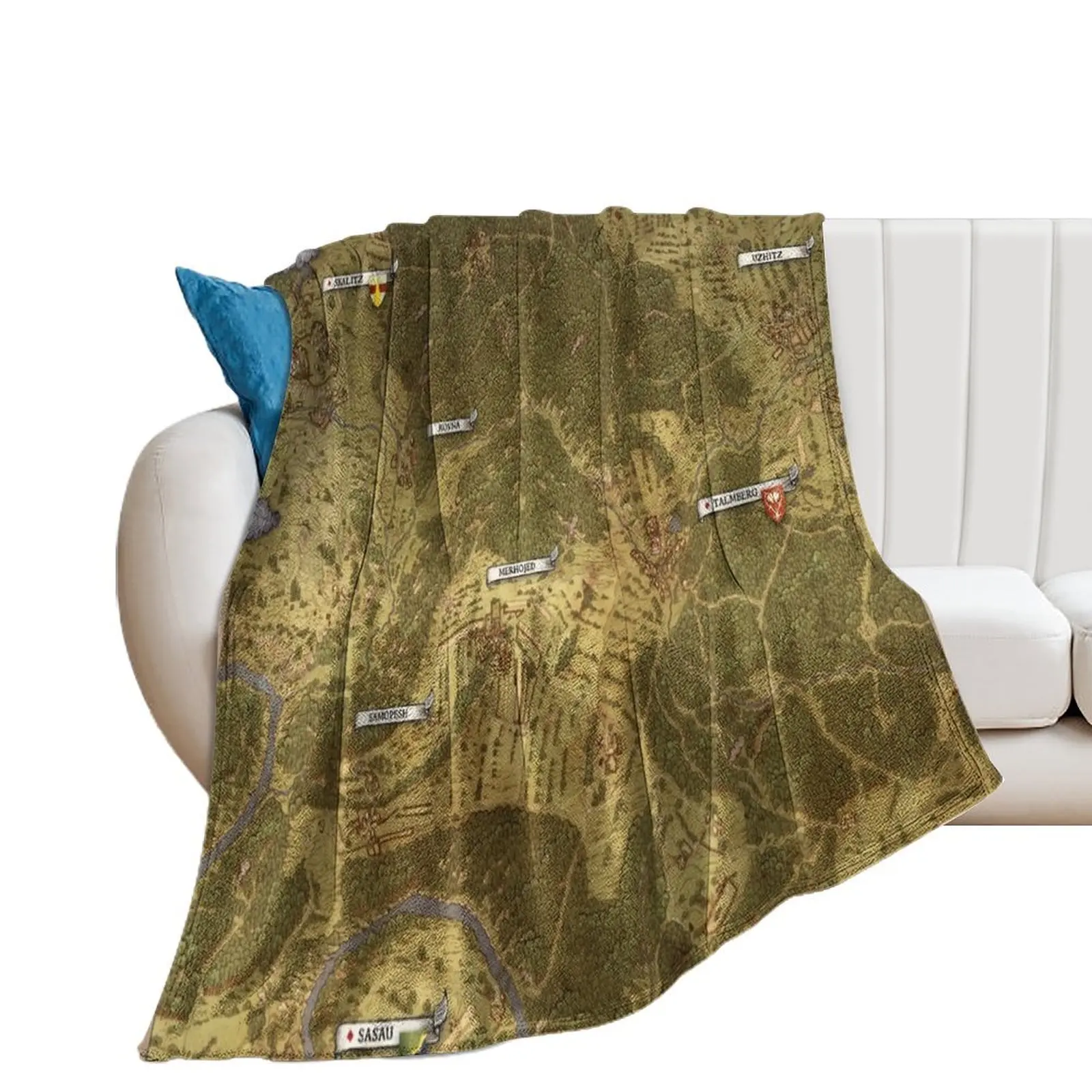 Одеяло с картой Kingdom Come Deliverance очень большое одеяло для косплея аниме одеяла