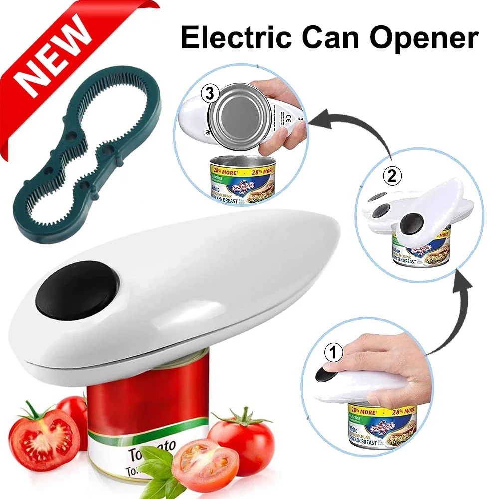 

Automatic Jar Opener Tin Can Open Machine Touch None Sharp Edges Electric High Power Jar Tin Opener Kitchen Gadgets Can Openers