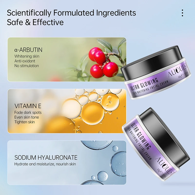 AUQUEST Whitening Face Cream Fade Dark Spots Moisturizing Hydrate Brightening Facial Skin Care |