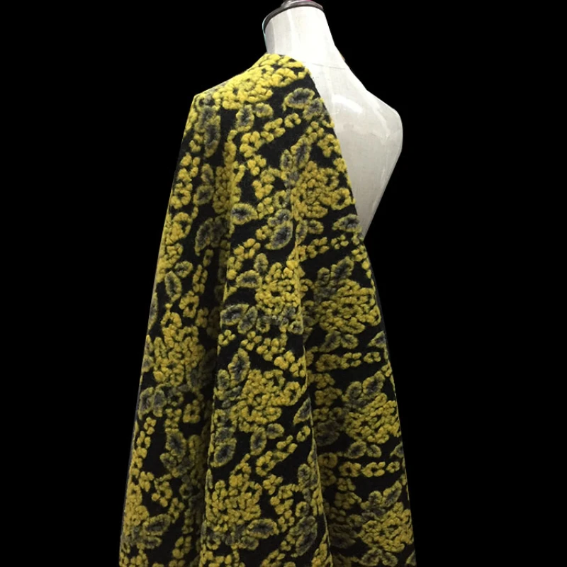 

Шерстяная кашемировая ткань осень-зима утолщенная трехмерная жаккардовая брендовая ткань «сделай сам» для шитья модный дизайн пальто ткан...