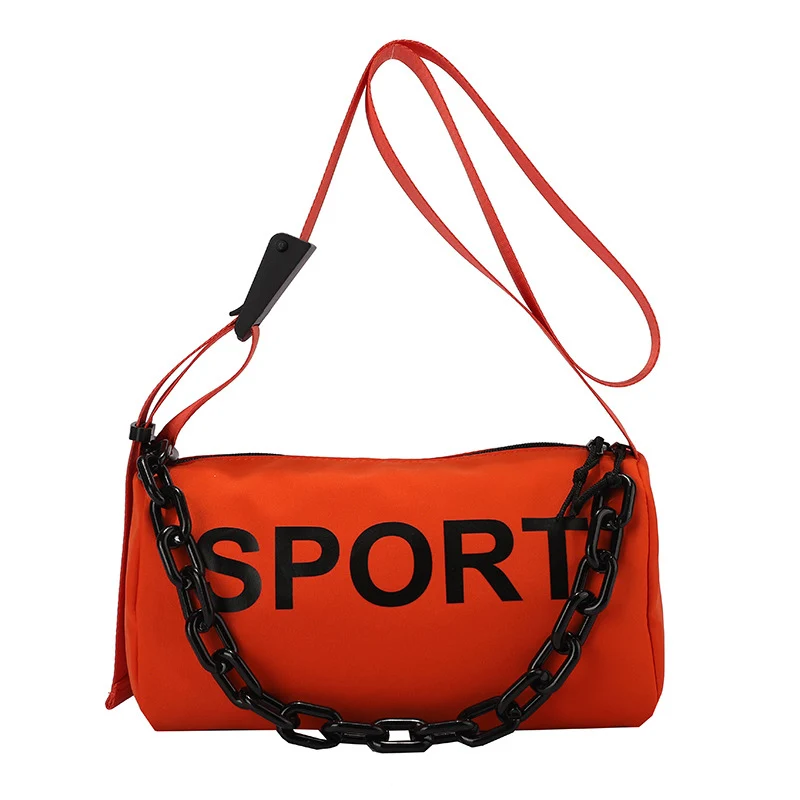 

2022 Fall New Design Chain Pack Nylon Cool Girl Single Shoulder Sling Bag Shopping Cross Body Torebka Damska