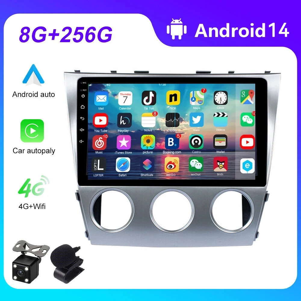 Android 14.0 беспроводной автомобильный радиоприемник мультимедийный видеоплеер