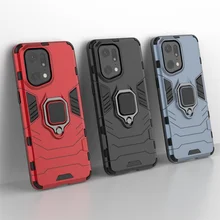 For OPPO Find X5 Pro Case Cover For OPPO Find X5 Pro Funda Shockproof Armor Finger Ring PC Phone Bumper For OPPO Find X5 Pro