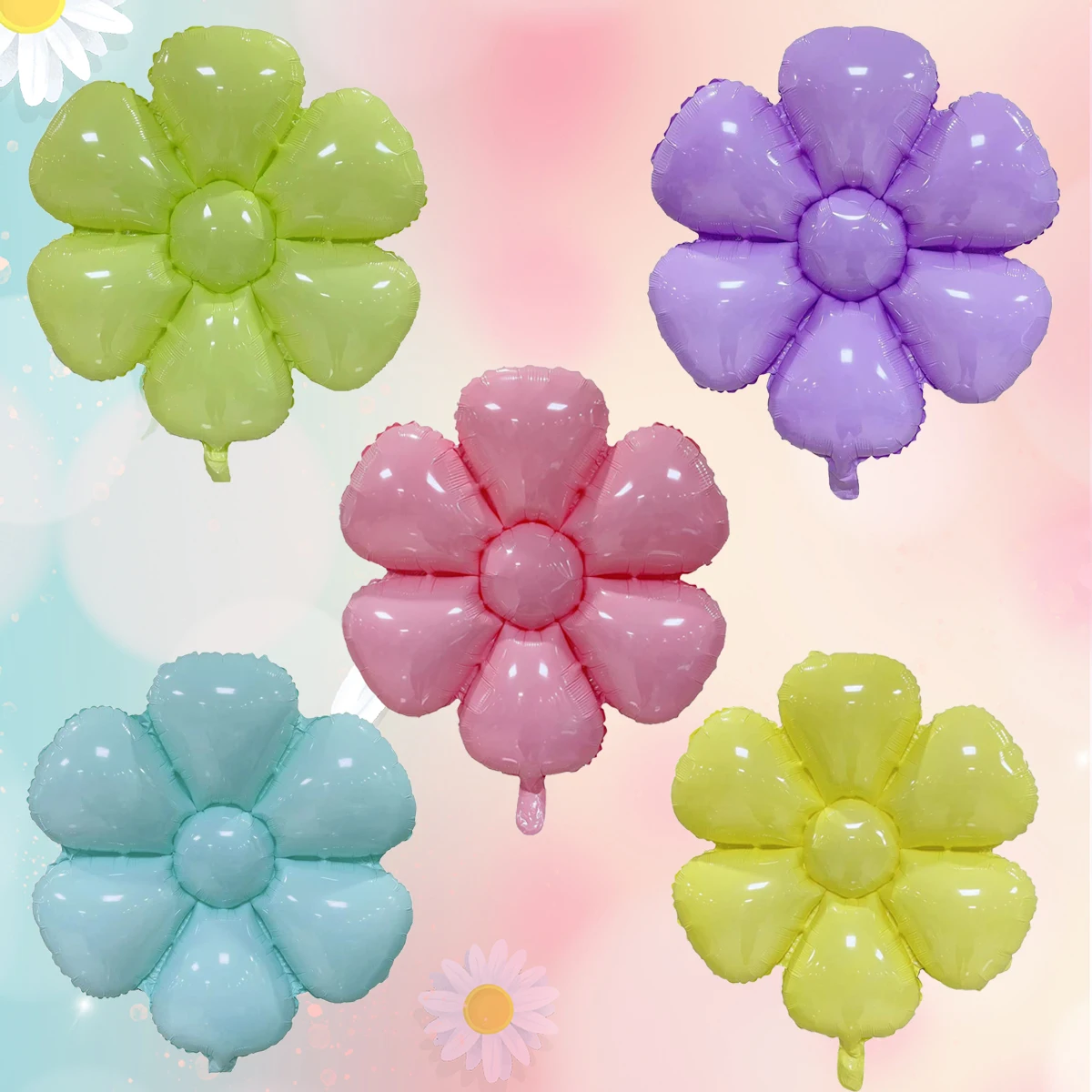 

3Pcs 81*68cm Macaron Daisy Foil Balloons Sunflower Ballon Birthday Party Photo Props Wedding Decor Kid's Gift