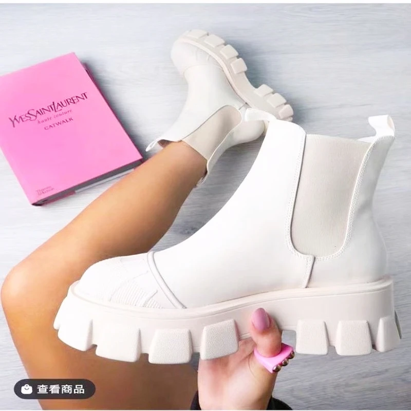 

Hot Sale Ladies Ankle Boots New Fashion Chelsea Shoes British Style Short Martin Boots Ladies Casual Flat Shoes thigh high boots