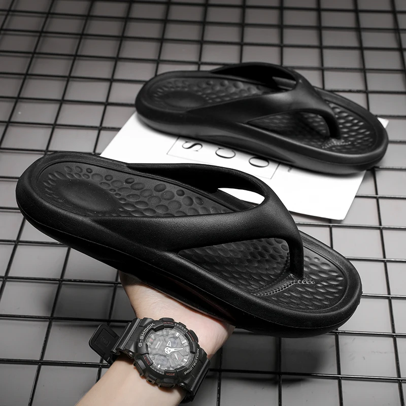 Beach Sandals Thick Sole Massage Flip-flops Comfortable Men 