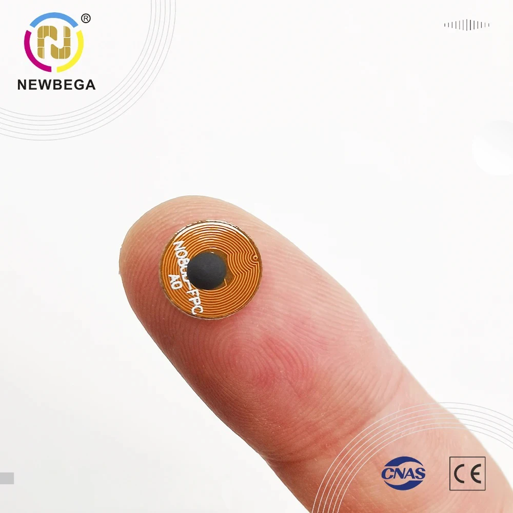 

5PCS [Dia8mm] Micro Small Size RFID 13.56mhz NFC F08[Clone S50 Classic 1K] Programmable Chip Bluetooth Label/Sticker FPC Tag
