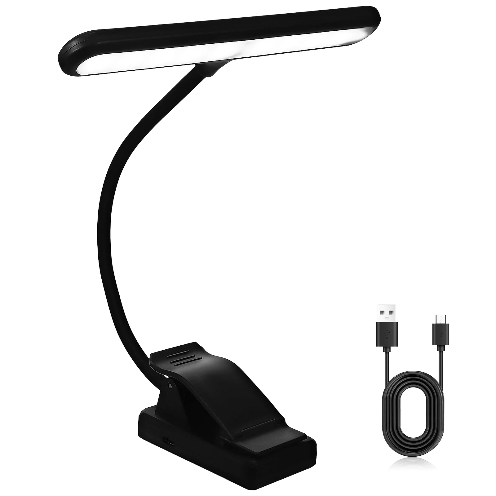 

Piano Light Upright Table Lamp Music Stand Clip LED Book Lamps Desk Reading USB