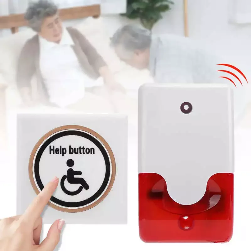 

Беспроводная кнопка помощи для туалета, больницы, дома для ухода, школы, парки 110-220 В