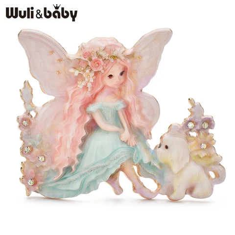 Wuli&baby броши бабочки-эльфы
