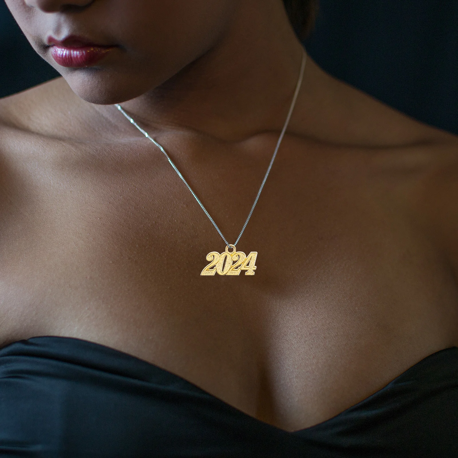 

50 Pcs 2024 Pendant Graduation Necklace Charms Year Number Jewelry Making Supplies Alloy DIY