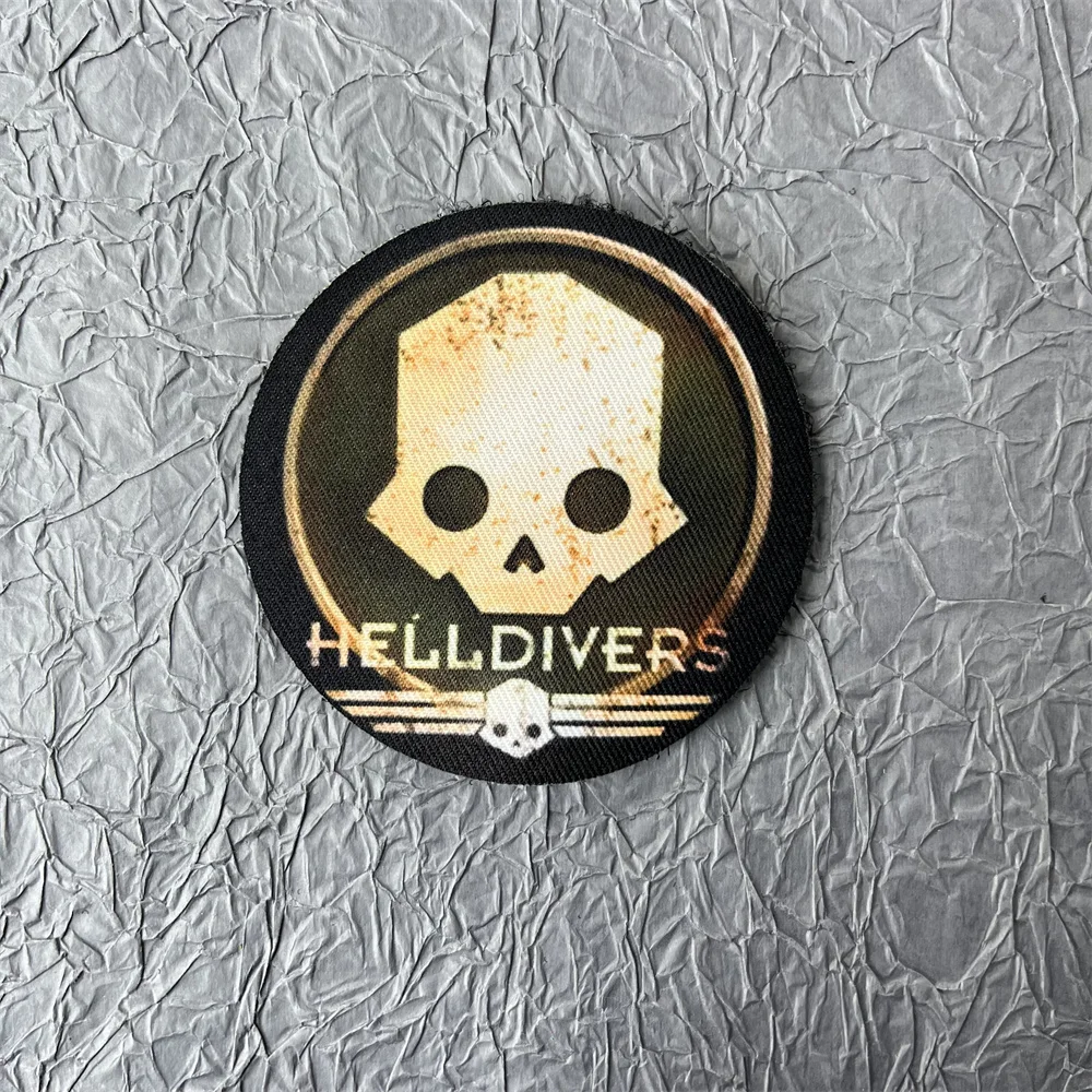 Нашивка с принтом Hell Diver нашивки черепом крючком и петлей тактические военные