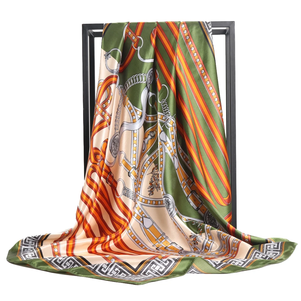 

Шелковый шарф, квадратное полотенце 90*90 см, головной платок, летний шейный платок, женский головной платок