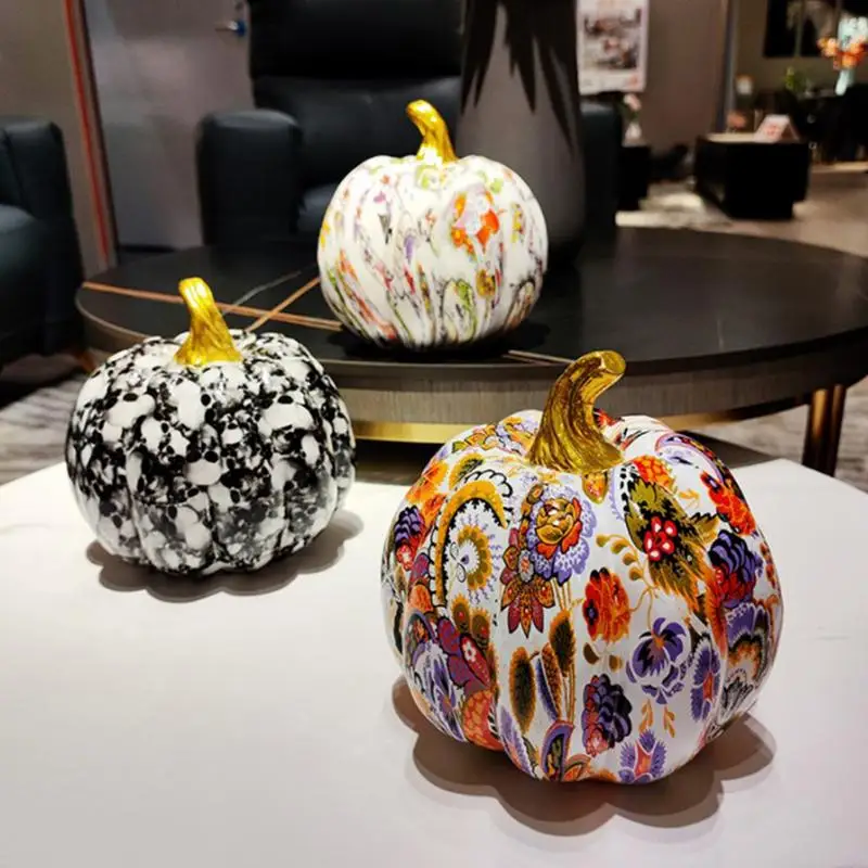 

Fake Pumpkins Thanksgiving Pumpkin Decor Water Transfer Printing For Fall Table Decor Halloween Pumpkins With Pumpkin Design Not