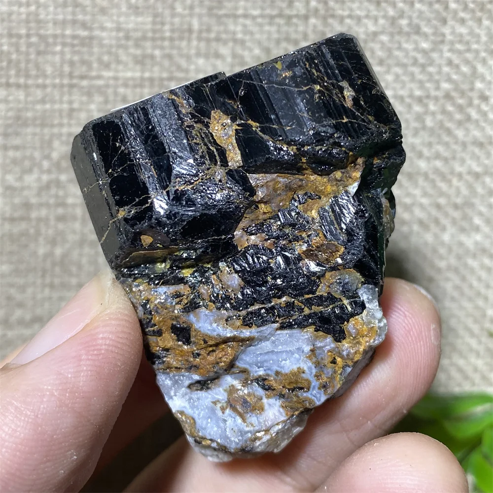 Натуральный кристалл необработанный черный турмалин образец рейки качественный