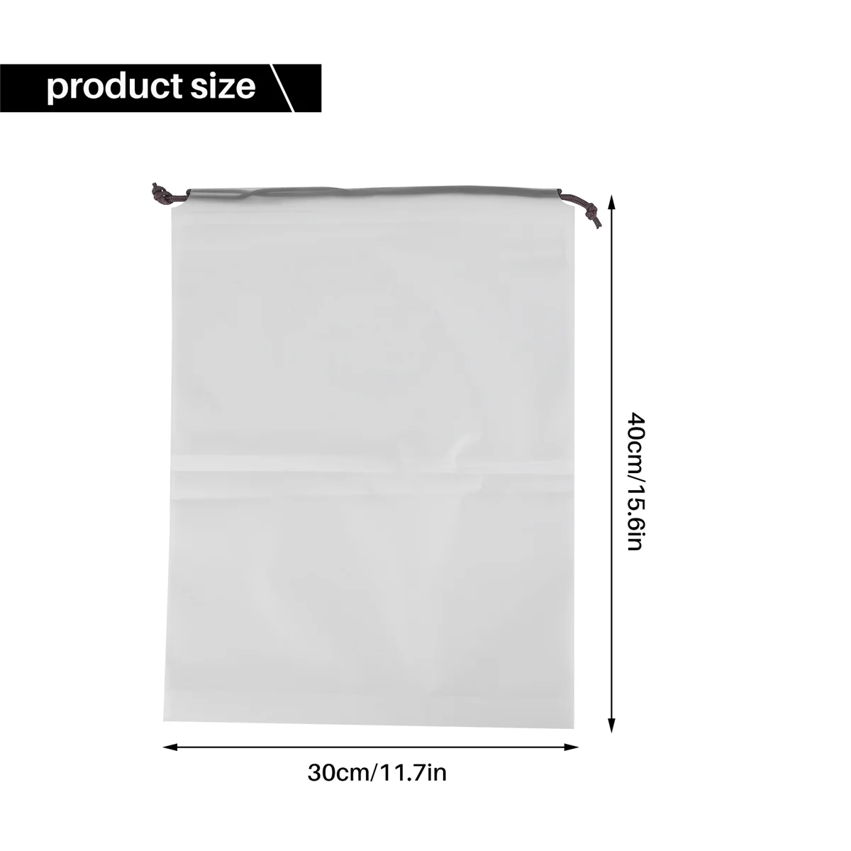 

50 Pieces Translucent Shoes Bags for Travel Storage Packing Clear Drawstring Bags Portable Shoe Bags Organizer