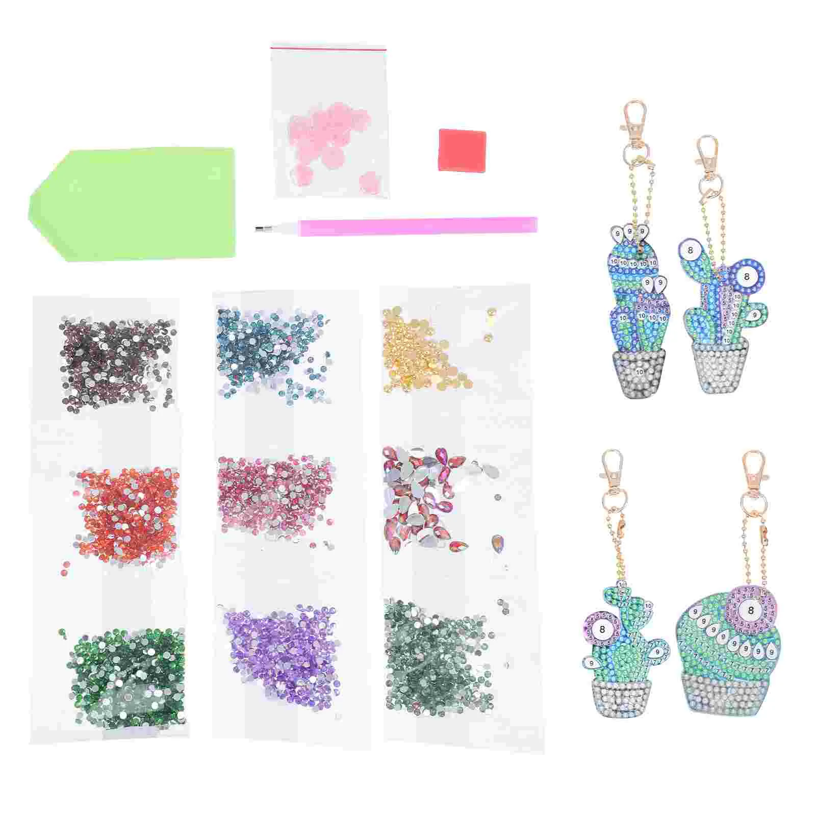 

1 Set Diamond Design Keyring Beautiful Keyring with Diamond Design