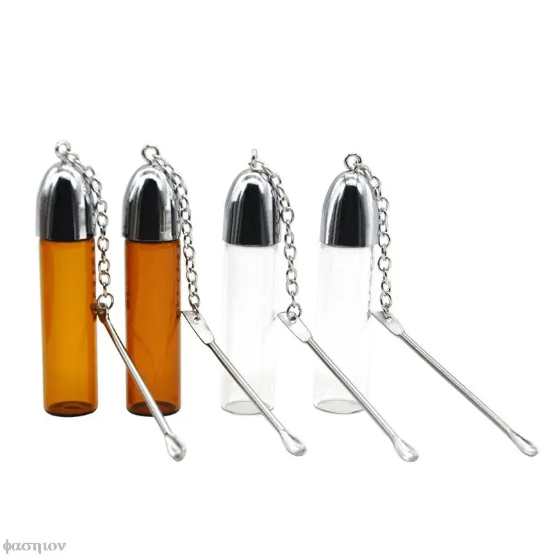 Стеклянная коробка для таблеток с металлической ложкой табака табак бутылка