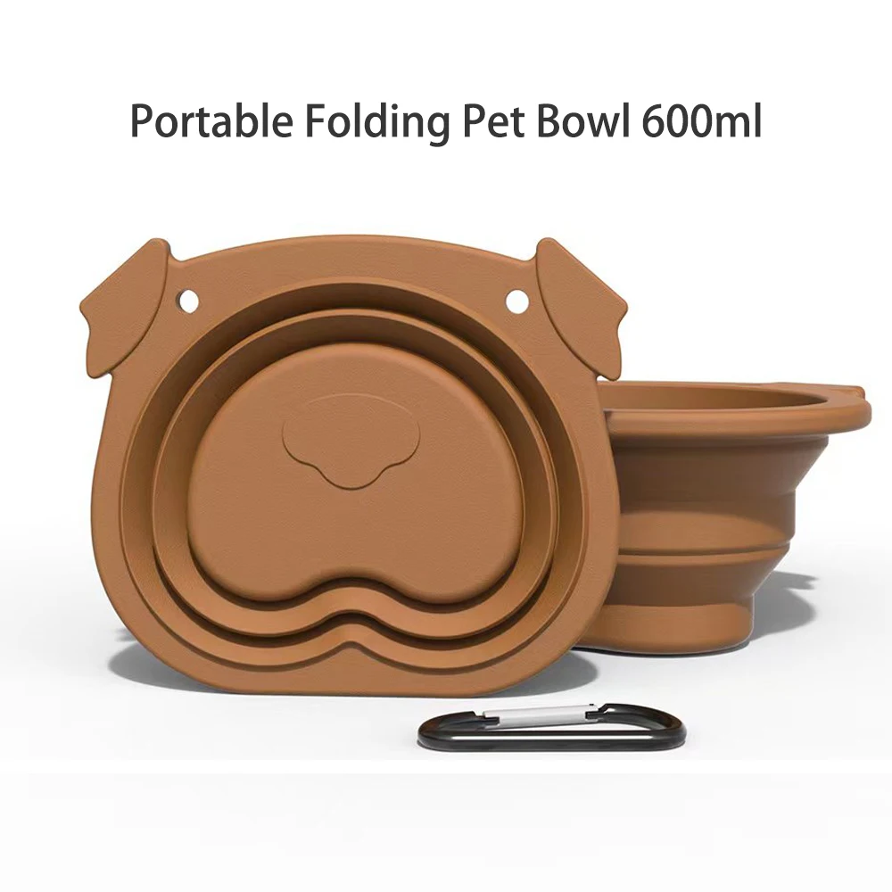 

Pet Supplies Water Bowl Dog Food Bowl Silicone Folding Automatic Cat Feeder Water Fountain Dog Portable Dog Food Bowl Feeder