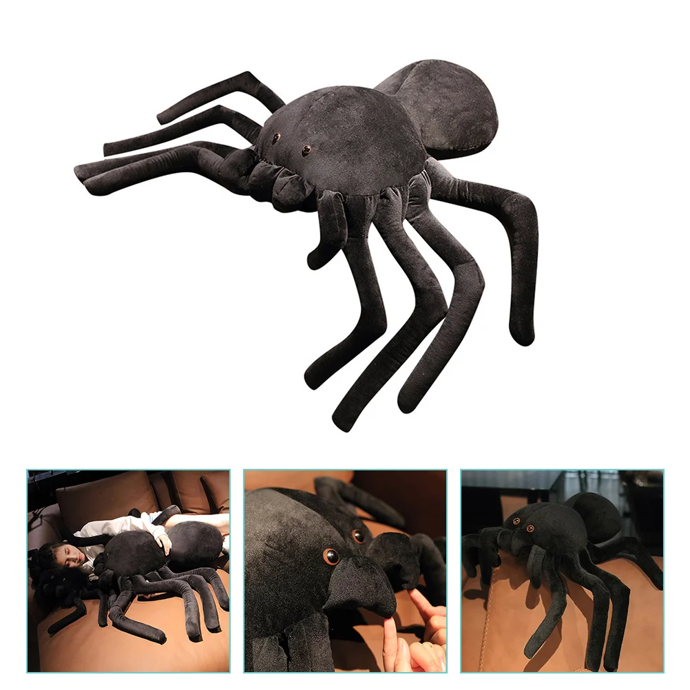 

Creepy Black Pillows Bed Lovely Spider Plush Toy Stuffed Animal Filling Adorable