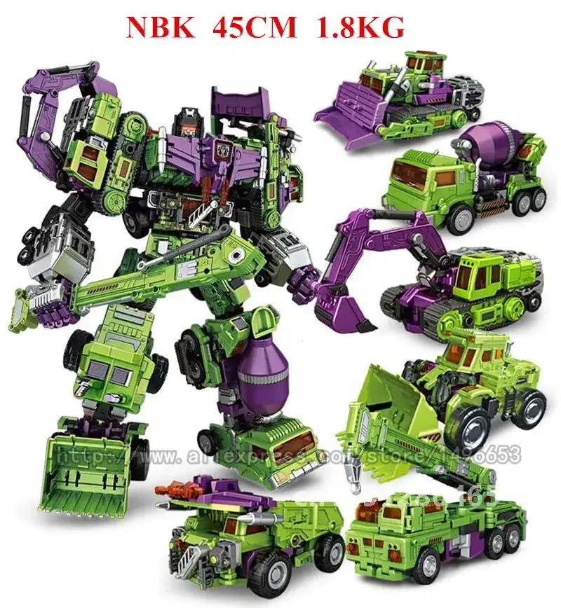 NBK Oversize 6 в 1 игрушки-трансформеры Devastator для мальчика робот-автомобиль KO G1